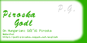 piroska godl business card